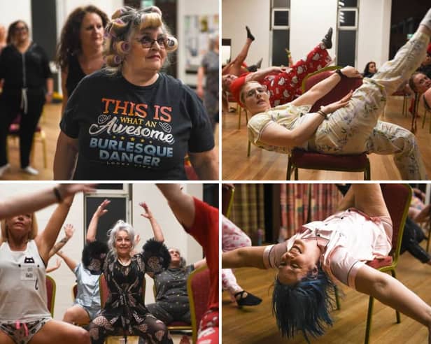 Chair burlesque dancers hold midnight burlesque-athon in their pyjamas