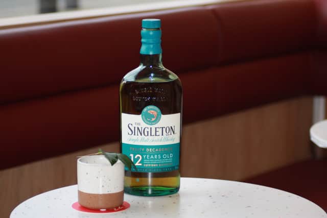 James crafted a cocktail with Singleton 12 Whisky, which was inspired by visiting in granddad in Scotland.