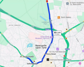 Newcastle United's open top bus parade route