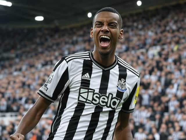 How Grok pictures Alexander Isak scoring at St James' Park v Brentford in the Premier League.