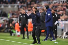 Thomas Frank, Manager of Brentford, reacts on the touchline during the Premier League match between Newcastle United FC and Brentford FC at St James' Park on April 02, 2025 in Newcastle upon Tyne, England. (Photo by George Wood/Getty Images)