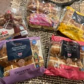 Aldi's new range of hot cross buns