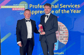 Benjamin Urwin won the prestigious Professional Services Apprentice of the Year award