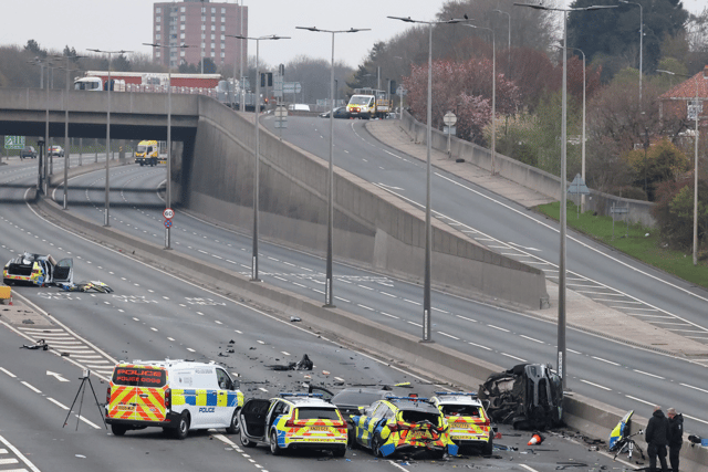 The A1 is closed between Swalwell and Denton following a multiple vehicle crash.