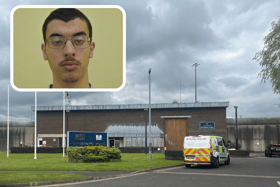Hashem Abedi attacked three prison officers at HMP Frankland.