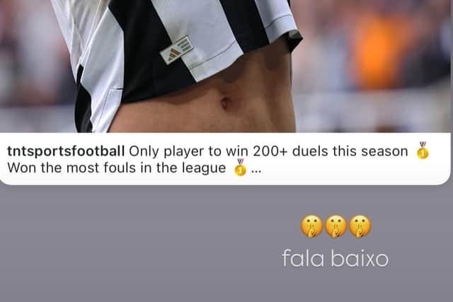 Bruno Guimaraes' wife has sent a message to any of the player's critics - not that there's been many on Tyneside, where the Brazilian skipper is loved.
