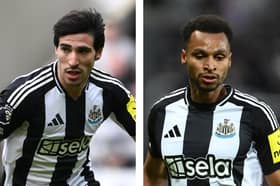 Sandro Tonali (left) and Newcastle United teammate Jacob Murphy