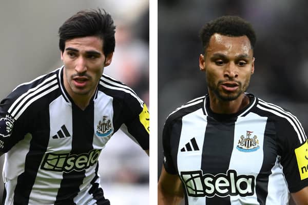 Sandro Tonali (left) and Newcastle United teammate Jacob Murphy