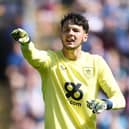 James Trafford of Burnley gestures during the Sky Bet Championship match between Burnley FC and Blackburn Rovers FC at Turf Moor on August 31, 2024 in Burnley, England. (Photo by Ben Roberts Photo/Getty Images)