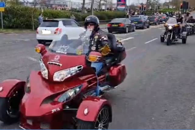 The convoy sets off from Dragonville in Durham for their journey to North East hospitals.