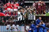 Newcastle United, Nottingham Forest, Manchester City, Chelsea and Aston Villa are eyeing Champions League qualification. (Photo credit: Getty Images) 