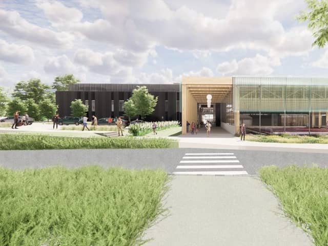 How a new £22m leisure centre that will be built in West Denton, Newcastle, will look.