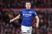 Liam Delap of Ipswich Town during the Premier League match between Manchester United FC and Ipswich Town FC at Old Trafford on February 26, 2025 in Manchester, England. (Photo by Alex Livesey/Getty Images)