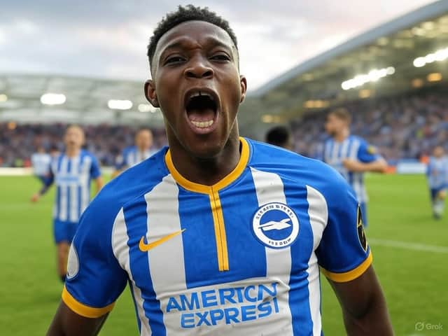 How AI imagines Danny Welbeck after scoring against Newcastle United, as it predicts a 2-2 draw at the Amex Stadium on Sunday.