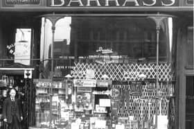 Barrass' locksmiths takes us back to 1923 in this great view of its packed window display. Photo: Newcastle Photo Archive.