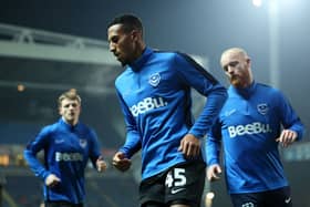 Isaac Hayden of Portsmouth warms up prior to the Sky Bet Championship match between Blackburn Rovers FC and Portsmouth at Ewood Park on January 15, 2025 in Blackburn, England. (Photo by Matt McNulty/Getty Images)5