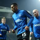 Isaac Hayden of Portsmouth warms up prior to the Sky Bet Championship match between Blackburn Rovers FC and Portsmouth at Ewood Park on January 15, 2025 in Blackburn, England. (Photo by Matt McNulty/Getty Images)5