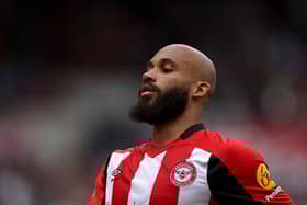 Bryan Mbeumo of Brentford in action during the Premier League match between Brentford FC and Manchester United FC at Brentford Community Stadium on May 04, 2025 in Brentford, England. (Photo by Richard Heathcote/Getty Images)