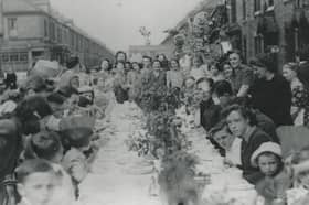 Tamworth Road was packed with people for this VE Day party 80 years ago.
