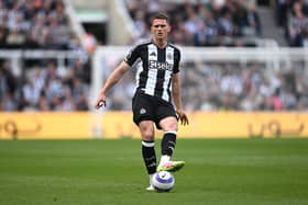 Sven Botman of Newcastle United in action during the Premier League match between Newcastle United FC and Ipswich Town FC at St James' Park on April 26, 2025 in Newcastle upon Tyne, England. (Photo by Stu Forster/Getty Images)