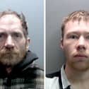 Daniel Graham, 39, left, and Adam Carruthers, 32, who were found guilty at Newcastle Crown Court of criminal damage after the felling of the Sycamore Gap tree.