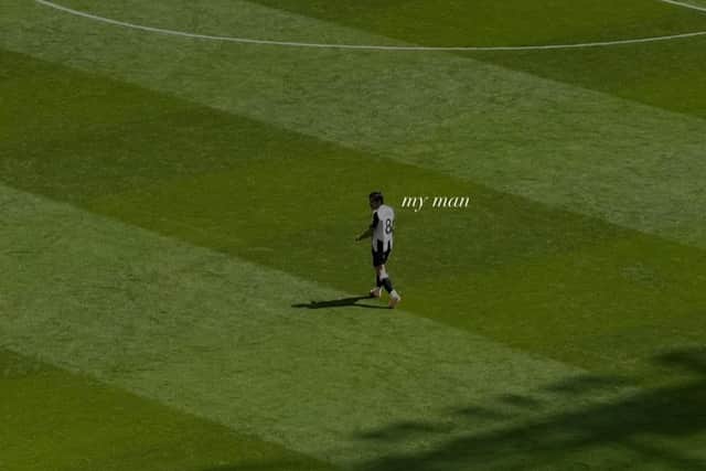 Juliette Pastore shared this image of Sandro Tonali in action for Newcastle United in the Premier League clash with Chelsea at St James' Park.