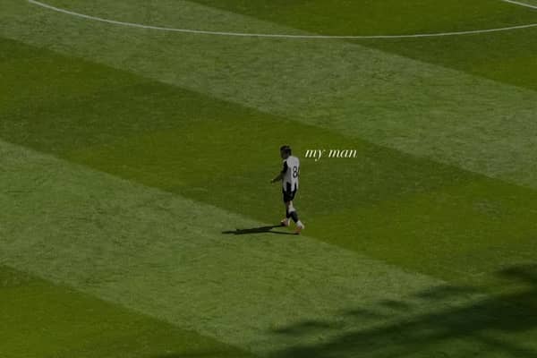 Juliette Pastore shared this image of Sandro Tonali in action for Newcastle United in the Premier League clash with Chelsea at St James' Park.