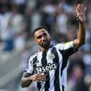 Newcastle United's English striker #09 Callum Wilson waves to supporters at the end of the English Premier League football match between Newcastle United and Everton at St James' Park in Newcastle-upon-Tyne, north east England on May 25, 2025. Everton wins 1 - 0 against Newcastle United. (Photo by ANDY BUCHANAN / AFP)    