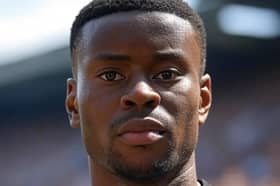 An AI-generated image of Marc Guehi wearing a Newcastle United shirt
