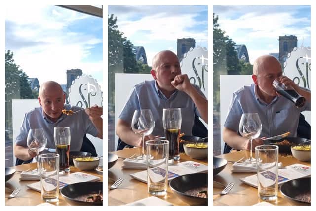 Carl Webber completes the Inferno curry challenge