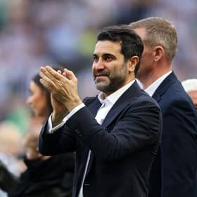Mehrdad Ghodoussi, co-owner of Newcastle United, applauds the fans following the Premier League match between Newcastle United and Brighton & Hove Albion at St. James Park on May 11, 2024 in Newcastle upon Tyne, England. (Photo by George Wood/Getty Images)