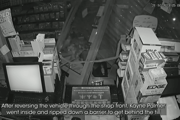 Serial thief ram-raided shop during burglary spree