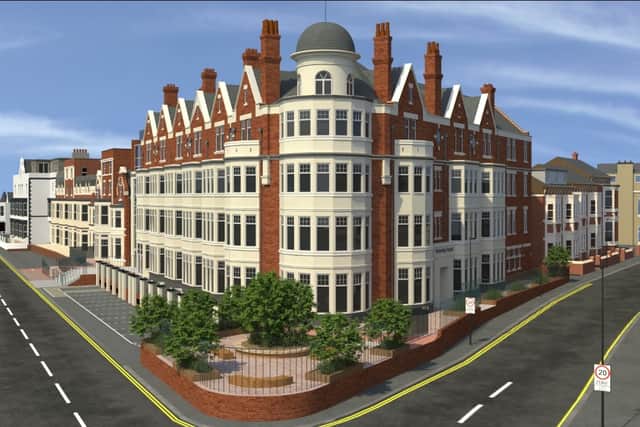 The former Rex Hotel is a landmark building in Whitley Bay