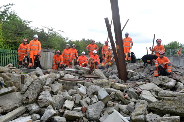 Merlin and Steve were joined by search and rescue dogs and their handlers from across the country.
