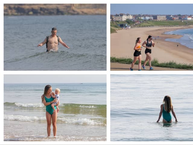 North Tyneside residents kicked off the heatwave with trips to the coast. 
