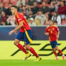 Cesar Tarrega of U21 Spain controls the ball during the UEFA European Under-21 Championship 2025 Quarter-Final match between Spain and England at A. Malatinsky Stadium on June 21, 2025 in Trnava, Slovakia. (Photo by Christian Hofer/Getty Images)