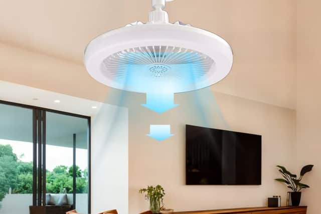 Enjoy a cool breeze in any room just by screwing this into a bulb socket
