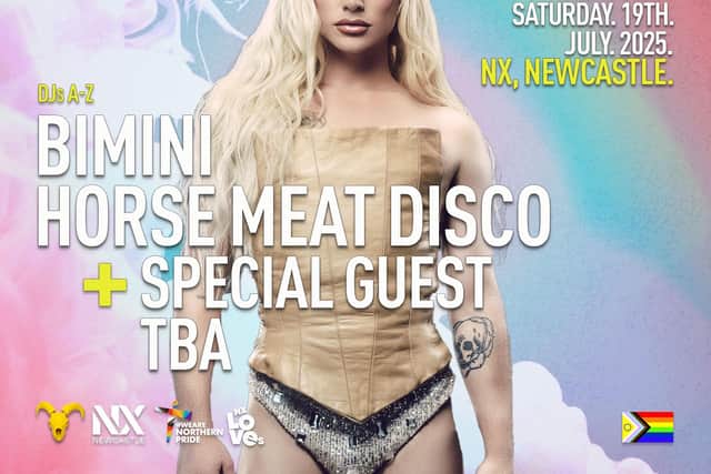 The poster for Bimini's Pride set at NX Newcastle.