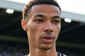 An AI-generated image of Hugo Ekitike wearing a Newcastle United shirt