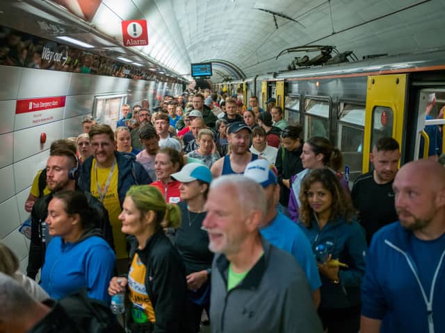 Runners use the Metro as they make their way to the start line of the AJ Bell Great North Run last year. (Photo by Ian Forsyth/Getty Images)