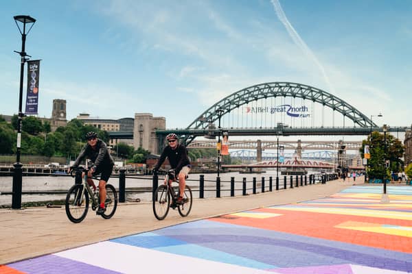 The newest street artwork on the Quayside