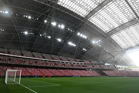 General view inside the stadium prior to the Pre-Season Friendly between Arsenal FC and Newcastle United at The Singapore National Stadium on July 27, 2025 in Singapore. (Photo by Stuart MacFarlane/Arsenal FC via Getty Images)