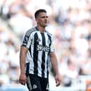 Sven Botman of Newcastle United looks on during the Premier League match between Newcastle United FC and Everton FC at St James' Park on May 25, 2025 in Newcastle upon Tyne, England. (Photo by George Wood/Getty Images)