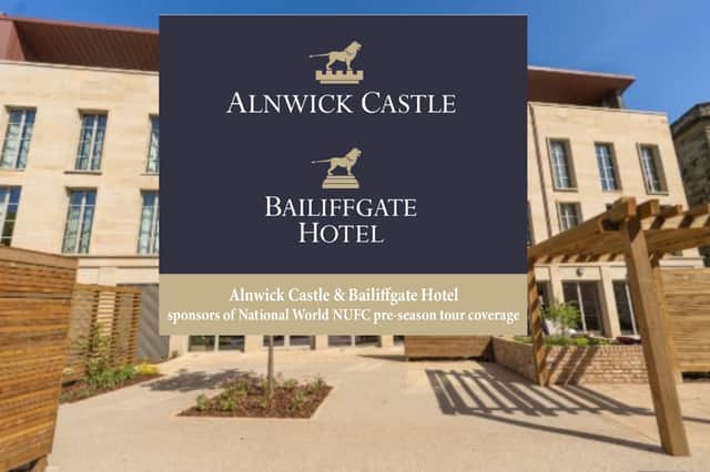 Alnwick Castle & Bailiffgate Hotel sponsors of National World NUFC pre-season tour coverage.