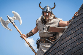 Think your family came over with the Normans? This fearsome Viking re-enactor is a reminder that many northern surnames trace back to Norse invaders.