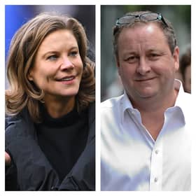 Amanda Staveley (left) and former Newcastle United owner Mike Ashley