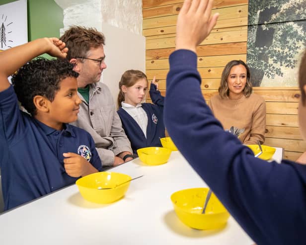 Dame Jessica Ennis Hill hosts breakfast club at Nether Edge Primary School to share her tips for managing morning chaos.
