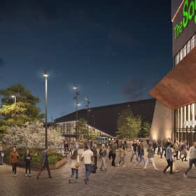 Redesigned plans for the new Sage arena and conference centre on the Gateshead Quayside which was released in November 2025. 