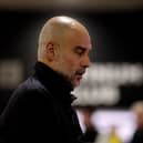 Pep Guardiola, Manager of Manchester City, arrives at the stadium prior to the Emirates FA Cup Fifth Round match between Newcastle United and Manchester City at St. James' Park on March 07, 2026 in Newcastle upon Tyne, England. (Photo by Alex Livesey/Getty Images)