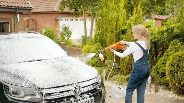 This high-end cordless pressure washer costs £149 in the shops - but we've found it for £55